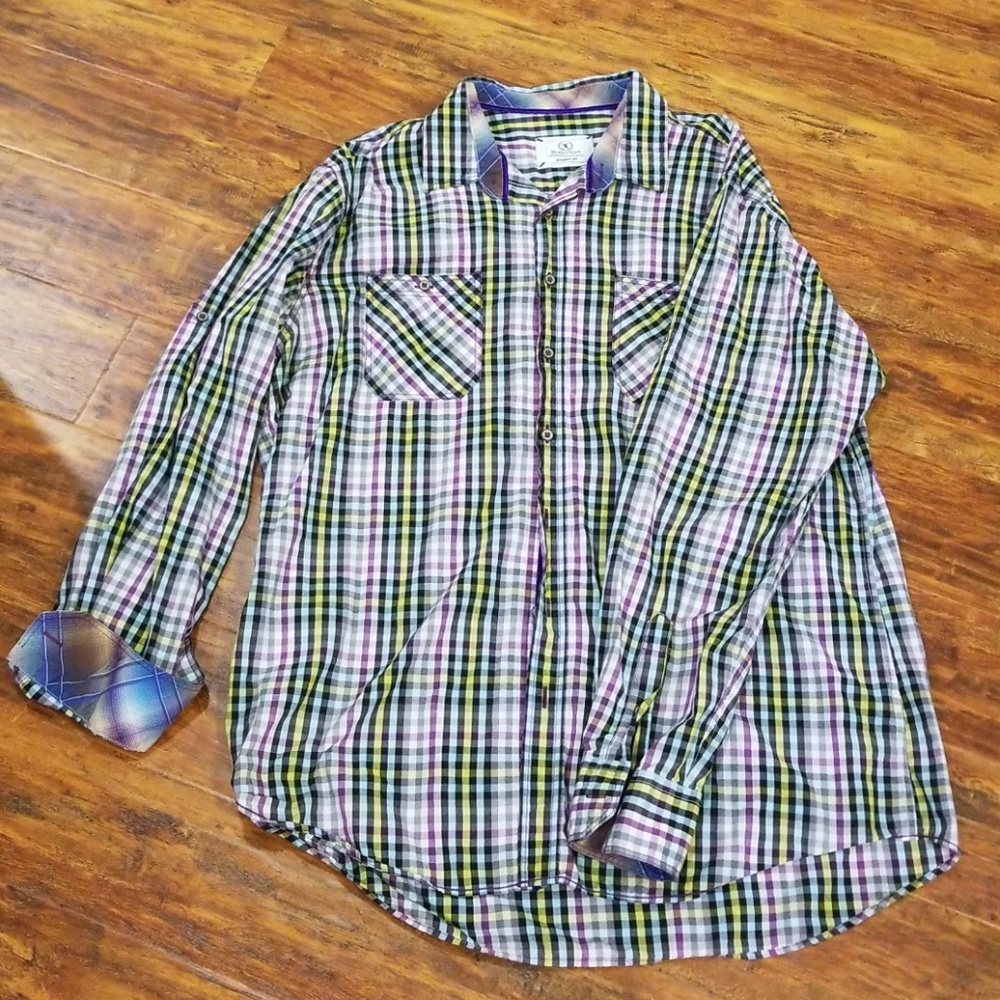 Mens XXL Bugatchi button down dress shirt